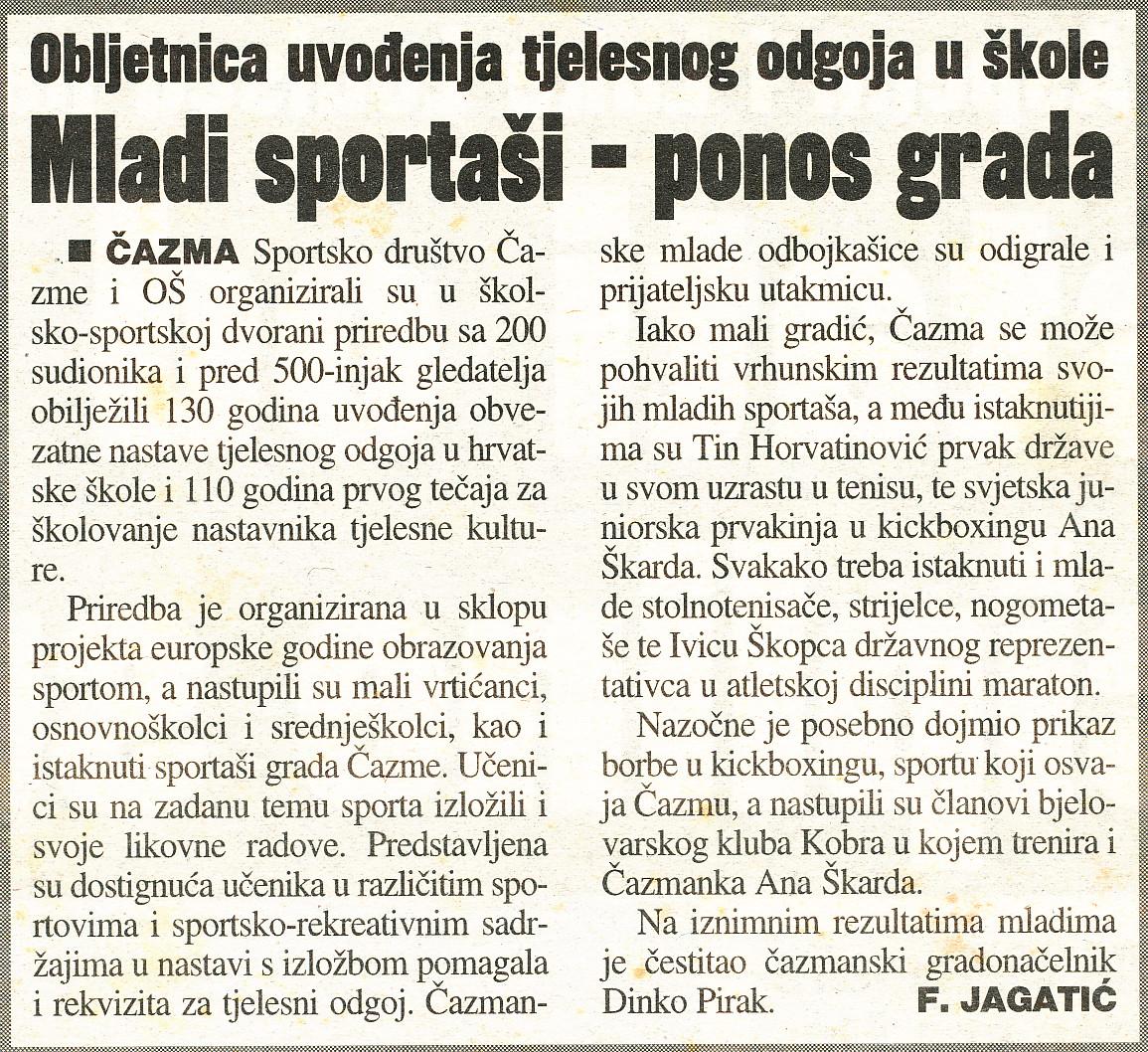 Izložba Počeci sporta u Čazmi